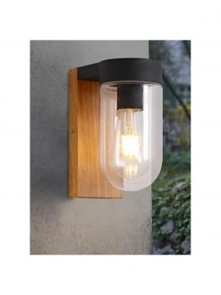 Applique murale d'extérieur aspect bois Cabar, larg. 10 x haut. 21 cm -Jardin Soldes Boutique Applique murale dexterieur aspect bois Cabar 2