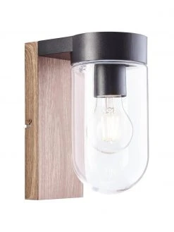 Applique murale d'extérieur aspect bois Cabar, larg. 10 x haut. 21 cm