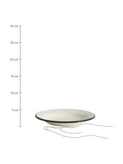Nordal Assiette creuse émaillée avec bord peint à la main Ginger, 2 pièces, Ø 18 x haut. 4 cm -Jardin Soldes Boutique Assiette creuse emaillee avec bord peint a la main Ginger 2 pieces 2