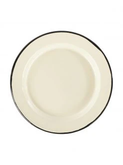 Nordal Assiette plate émaillée avec bord peint à la main Ginger, 2 élém., Ø 26 x haut. 2 cm -Jardin Soldes Boutique Assiette plate emaillee avec bord peint a la main Ginger 2 elem 3