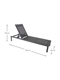 Bain de soleil aluminium noir Copacabana, larg. 60 x long. 195 cm 8 Bain de soleil aluminium noir Copacabana, larg. 60 x long. 195 cm -Jardin Soldes Boutique Bain de soleil aluminium noir Copacabana 2