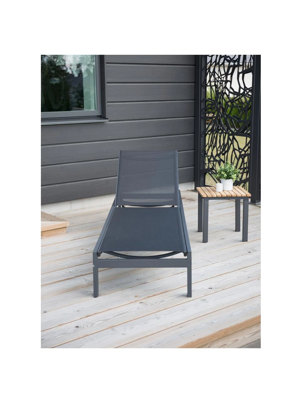 Bain de soleil aluminium noir Copacabana, larg. 60 x long. 195 cm 6 Bain de soleil aluminium noir Copacabana, larg. 60 x long. 195 cm – Image 4