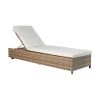 Bain de soleil brun clair Sun, larg. 198 x prof. 62 cm -Jardin Soldes Boutique Bain de soleil brun clair Sun