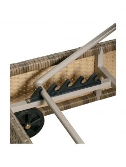 Bain de soleil brun clair Sun, larg. 198 x prof. 62 cm -Jardin Soldes Boutique Bain de soleil brun clair Sun 5