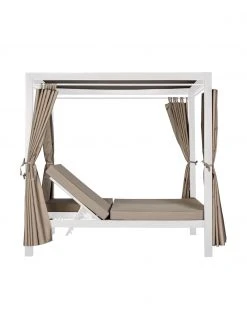 Bizzotto Bain de soleil double avec auvent et rideaux Dream, larg. 188 x haut. 205 cmSeulement 1 produit disponible -Jardin Soldes Boutique Bain de soleil double avec auvent et rideaux Dream 3