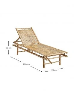 Lene Bjerre Bain de soleil en bambou Mandisa, larg. 200 x haut. 30 cm -Jardin Soldes Boutique Bain de soleil en bambou Mandisa 2