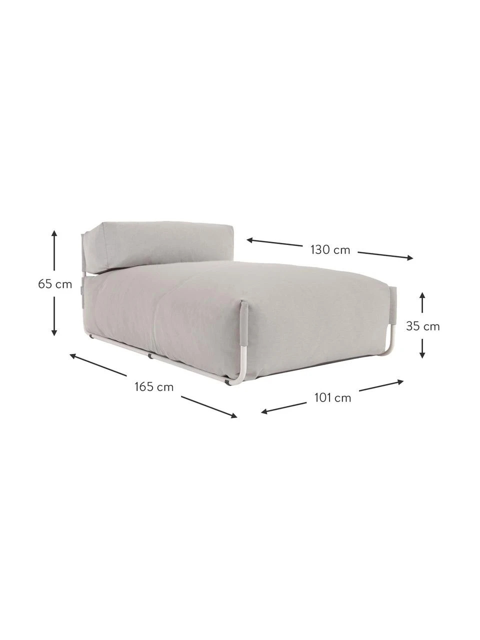 Bain de soleil gonflable gris Square, larg. 101 x prof. 165 cm 7 Bain de soleil gonflable gris Square, larg. 101 x prof. 165 cm – Image 5