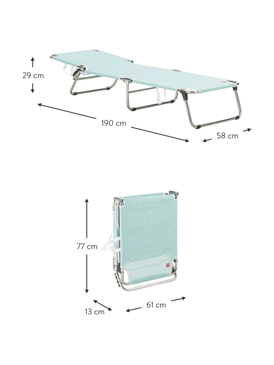 Jan Kurtz Bain de soleil sans accoudoirs Fiam Amigo, larg. 58 x long. 190 cm 5 Jan Kurtz Bain de soleil sans accoudoirs Fiam Amigo, larg. 58 x long. 190 cm – Image 3