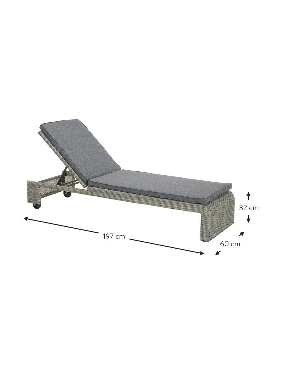 Bain de soleil tressé London, larg. 197 x long. 60 cm 5 Bain de soleil tressé London, larg. 197 x long. 60 cm – Image 3