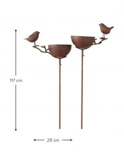 Bain pour oiseaux Loki, 2 élém., larg. 28 x haut. 117 cm -Jardin Soldes Boutique Bain pour oiseaux Loki 2 elem 2
