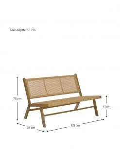 Westwing Collection Banc de jardin aspect bois Palina, larg. 121 x haut. 75 cm 11 Westwing Collection Banc de jardin aspect bois Palina, larg. 121 x haut. 75 cm -Jardin Soldes Boutique Banc de jardin aspect bois Palina 3