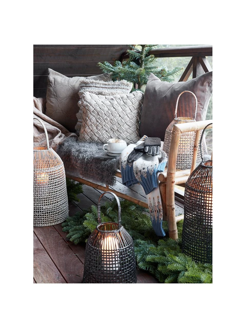 Lene Bjerre Banc de jardin bambou avec coussin d'assise Mandisa, larg. 99 x haut. 65 cm 4 Lene Bjerre Banc de jardin bambou avec coussin d'assise Mandisa, larg. 99 x haut. 65 cm – Image 2