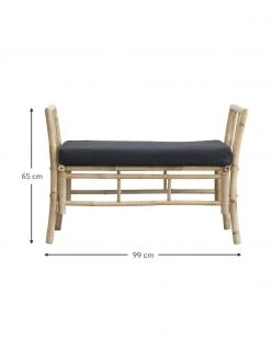 Lene Bjerre Banc de jardin bambou avec coussin d'assise Mandisa, larg. 99 x haut. 65 cm -Jardin Soldes Boutique Banc de jardin bambou avec coussin dassise Mandisa 5
