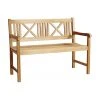 Banc de jardin en bois de teck Rosenborg, larg. 120 x haut. 89 cm 1 Banc de jardin en bois de teck Rosenborg, larg. 120 x haut. 89 cm -Jardin Soldes Boutique Banc de jardin en bois de teck Rosenborg