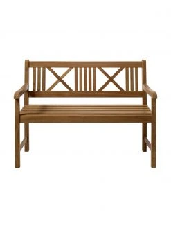 Banc de jardin en bois de teck Rosenborg, larg. 120 x haut. 89 cm -Jardin Soldes Boutique Banc de jardin en bois de teck Rosenborg 3