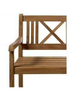 Banc de jardin en bois de teck Rosenborg, larg. 120 x haut. 89 cm -Jardin Soldes Boutique Banc de jardin en bois de teck Rosenborg 5