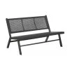Westwing Collection Banc de jardin noir Palina, larg. 121 x haut. 75 cm -Jardin Soldes Boutique Banc de jardin noir Palina