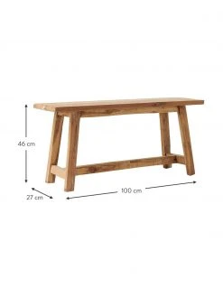 Westwing Collection Banc décoratif teck recyclé Lawas, larg. 100 x haut. 46 cm -Jardin Soldes Boutique Banc decoratif teck recycle Lawas 2