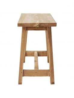 Westwing Collection Banc décoratif teck recyclé Lawas, larg. 100 x haut. 46 cm -Jardin Soldes Boutique Banc decoratif teck recycle Lawas 4