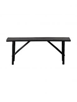 Lene Bjerre Banc en bambou noir Mandisa, larg. 120 x haut. 58 cm