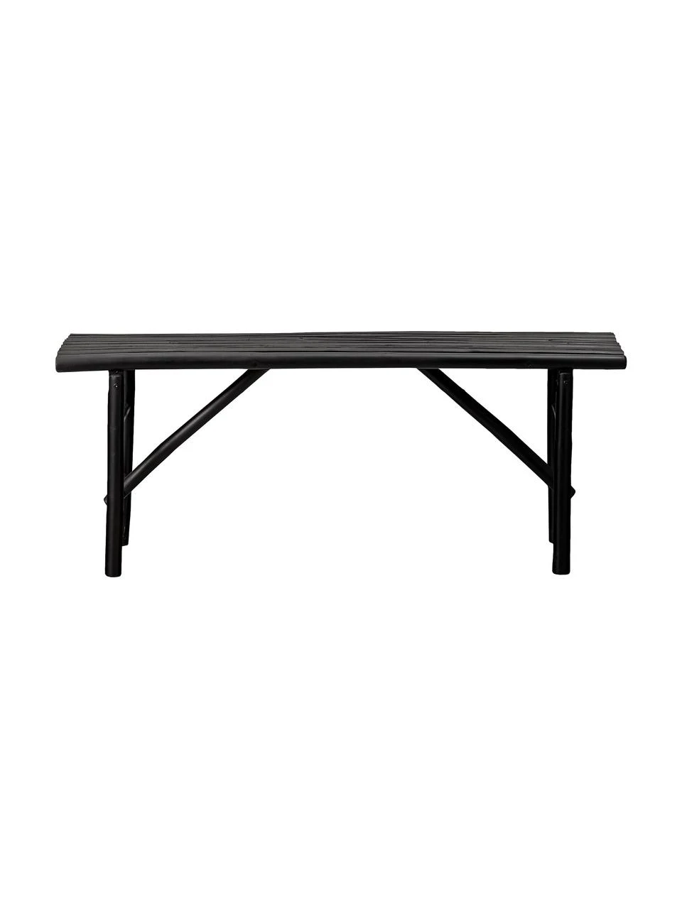 Lene Bjerre Banc en bambou noir Mandisa, larg. 120 x haut. 58 cm 3 Lene Bjerre Banc en bambou noir Mandisa, larg. 120 x haut. 58 cm