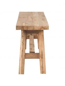 Westwing Collection Banc teck recycl&eacute; Lawas, larg. 180 x haut. 45 cm -Jardin Soldes Boutique Banc teck recycle Lawas 4