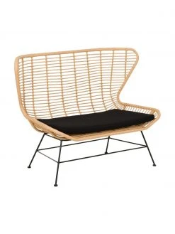 Westwing Collection Banquette en polyrotin Costa, larg. 137 x haut. 105 cm