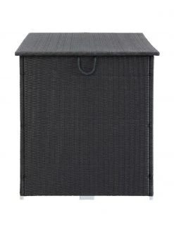 Boîte de rangement noire pour coussins Lora, larg. 154 x haut. 93 cm -Jardin Soldes Boutique Boite de rangement noire pour coussins Lora 3