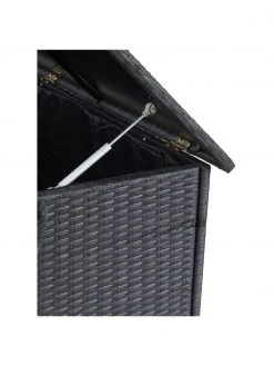 Boîte de rangement noire pour coussins Lora, larg. 154 x haut. 93 cm -Jardin Soldes Boutique Boite de rangement noire pour coussins Lora 5