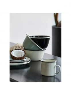 Nordal Bol à céréales émaillé avec bord peint à la main Ginger, 2 pièces, Ø 16 x haut. 8 cm -Jardin Soldes Boutique Bol a cereales emaille avec bord peint a la main Ginger 2 pieces 1