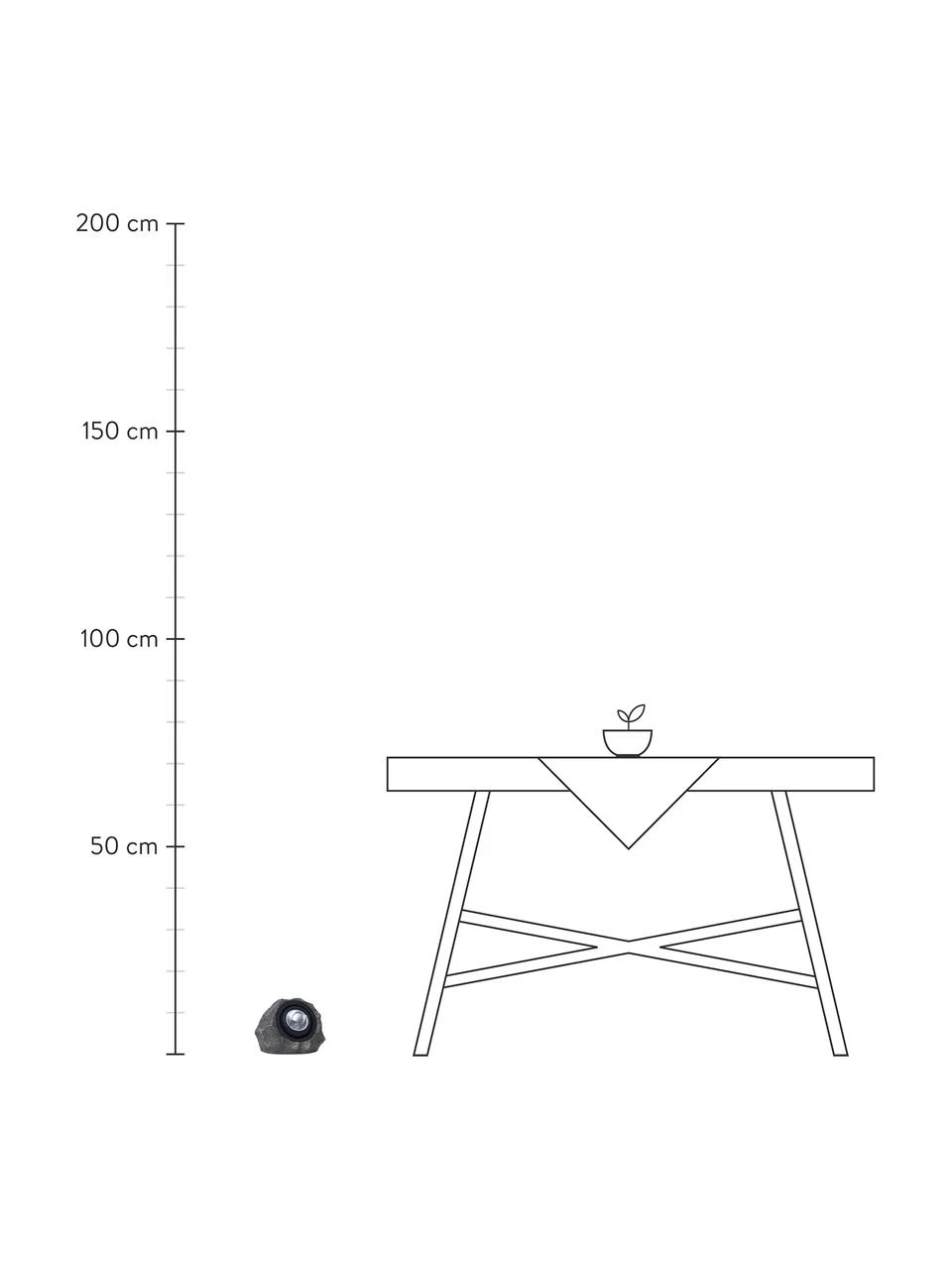 Borne d'éclairage solaire LED Rocky, larg. 20 x haut. 16 cm 5 Borne d'éclairage solaire LED Rocky, larg. 20 x haut. 16 cm – Image 3