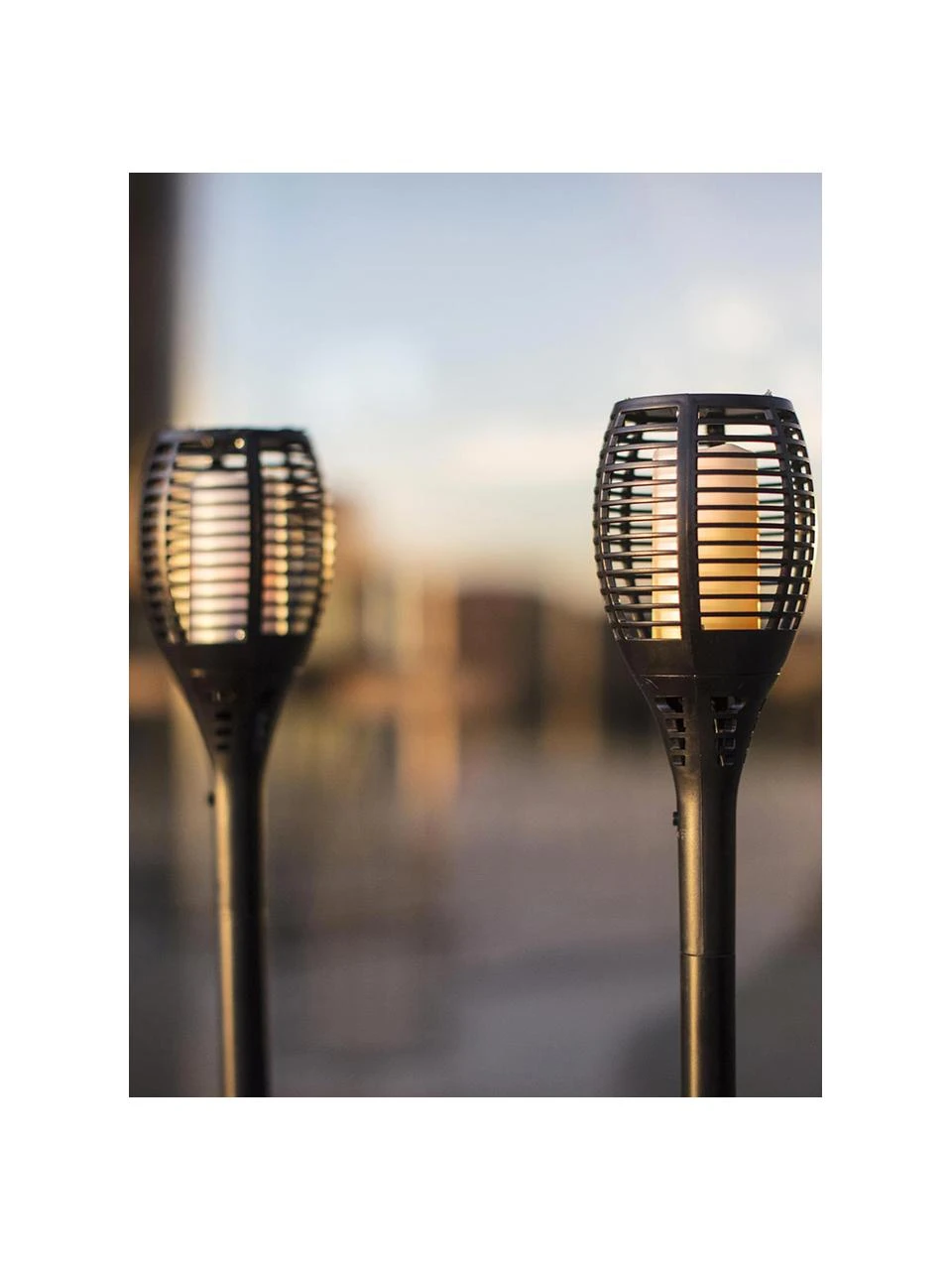 Borne lumineuse solaire à effet flamme Maity Sun, 2 pièces, Ø 9 x haut. 70 cm 7 Borne lumineuse solaire à effet flamme Maity Sun, 2 pièces, Ø 9 x haut. 70 cm – Image 5