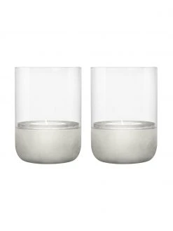 Bougeoir béton Calma, 2 pièces, Ø 8 x haut. 10 cm -Jardin Soldes Boutique Bougeoir beton Calma 2 pieces 2