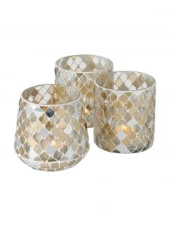 Bougeoir oriental Horya, 3 élém., Ø 10 cm x haut. 11 cm