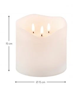 Jardin Soldes Boutique -Jardin Soldes Boutique Bougie LED en cire trois meches a piles Bona 1