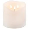 Bougie LED en cire trois mèches, à piles Bona, Ø 15 x haut. 15 cm