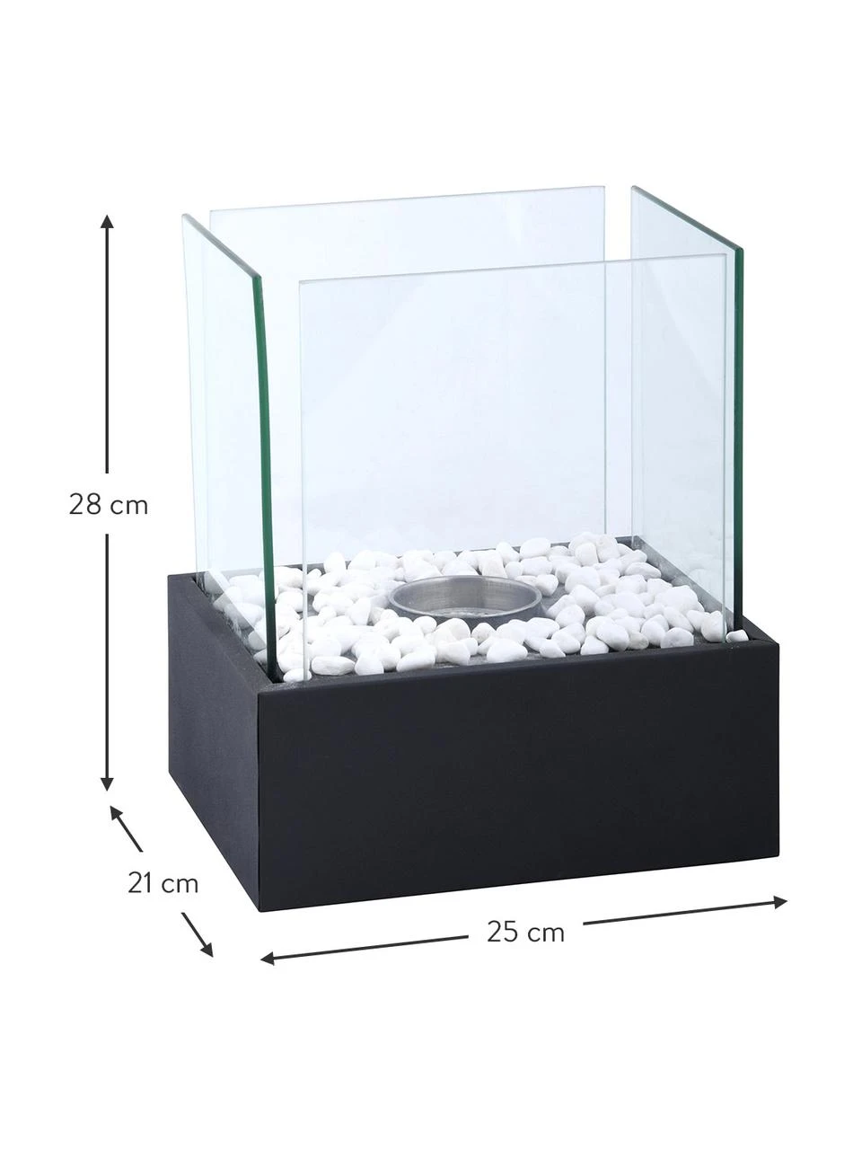Braséro au bioéthanol Damin, larg. 25 x haut. 28 cm 4 Braséro au bioéthanol Damin, larg. 25 x haut. 28 cm â Image 2