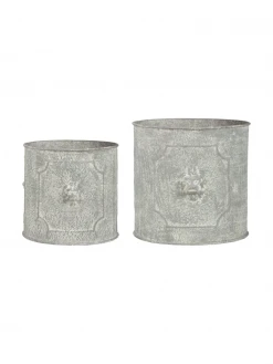 Cache-pot en métal Lowa, 2 élém., Lot de différentes tailles