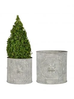 Cache-pot en métal Lowa, 2 élém., Lot de différentes tailles -Jardin Soldes Boutique Cache pot en metal Lowa 2 elem 3