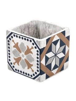 Cache-pot ethno Portugal, larg. 11 x haut. 11 cm