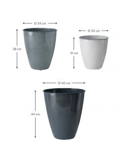 Cache-pot métal Sakura, 3 élém., Lot de différentes tailles -Jardin Soldes Boutique Cache pot metal Sakura 3 elem 2