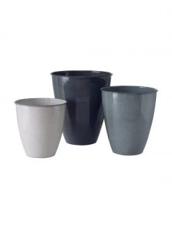 Cache-pot métal Sakura, 3 élém., Lot de différentes tailles