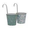 Cache-pot métal avec motif floral Silka, 2 élém., Ø 13 x haut. 24 cm -Jardin Soldes Boutique Cache pot metal avec motif floral Silka 2 elem