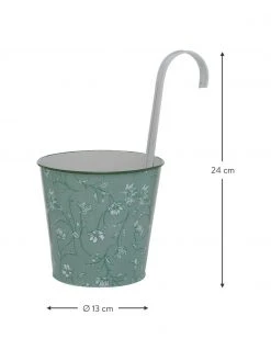 Cache-pot métal avec motif floral Silka, 2 élém., Ø 13 x haut. 24 cm -Jardin Soldes Boutique Cache pot metal avec motif floral Silka 2 elem 2