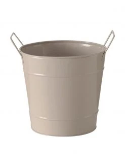 Cache-pot métal beige Derby, 3 élém., Lot de différentes tailles -Jardin Soldes Boutique Cache pot metal beige Derby 3 elem 4