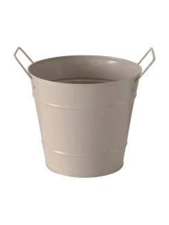 Cache-pot métal beige Derby, 3 élém., Lot de différentes tailles -Jardin Soldes Boutique Cache pot metal beige Derby 3 elem 5