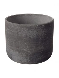 Cache-pot peint à la main gris foncé Cemento, 4 élém., Lot de différentes tailles -Jardin Soldes Boutique Cache pot peint a la main gris fonce Cemento 4 elem 4