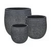 Cache-pots grès gris foncé Brimse, 3 élém., Lot de différentes tailles -Jardin Soldes Boutique Cache pots gres gris fonce Brimse 3 elem