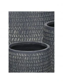 Cache-pots grès gris foncé Brimse, 3 élém., Lot de différentes tailles -Jardin Soldes Boutique Cache pots gres gris fonce Brimse 3 elem 2
