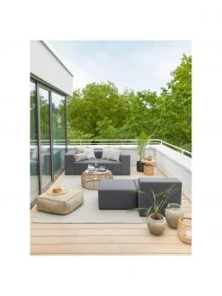 Westwing Collection Canap&eacute; 3 places d'ext&eacute;rieur modulable gris fonc&eacute; Simon, larg. 210 x prof. 105 cm -Jardin Soldes Boutique Canape 3 places dexterieur modulable gris fonce Simon 2